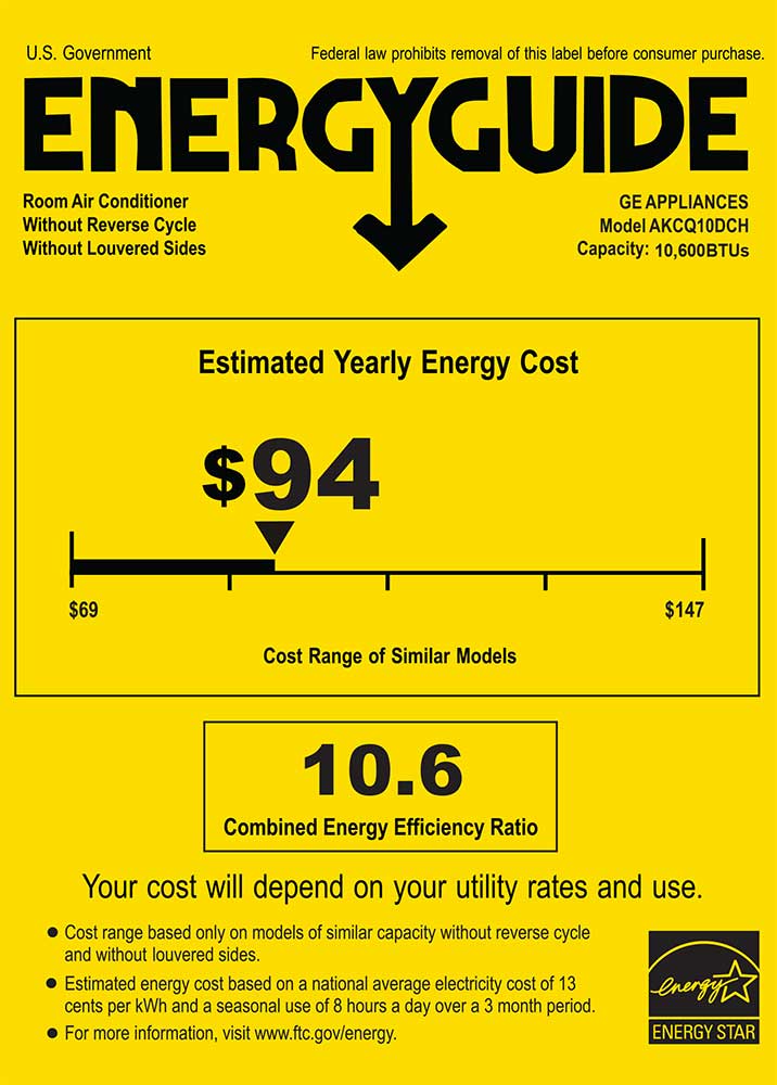 GE 10,000 BTU Through-the-Wall Air Conditioner - Cooling Only